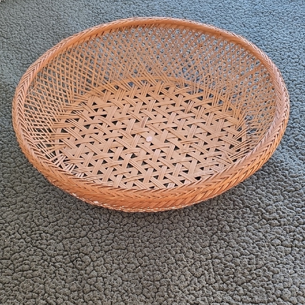Handcrafted Tan Woven Basket